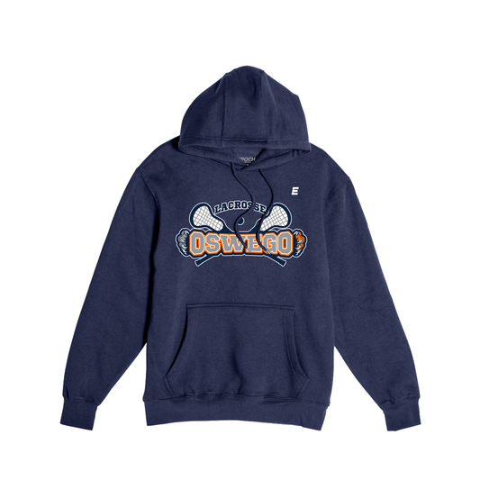 Oswego Lax - Unisex Hooded Pocket Sweatshirt Navy