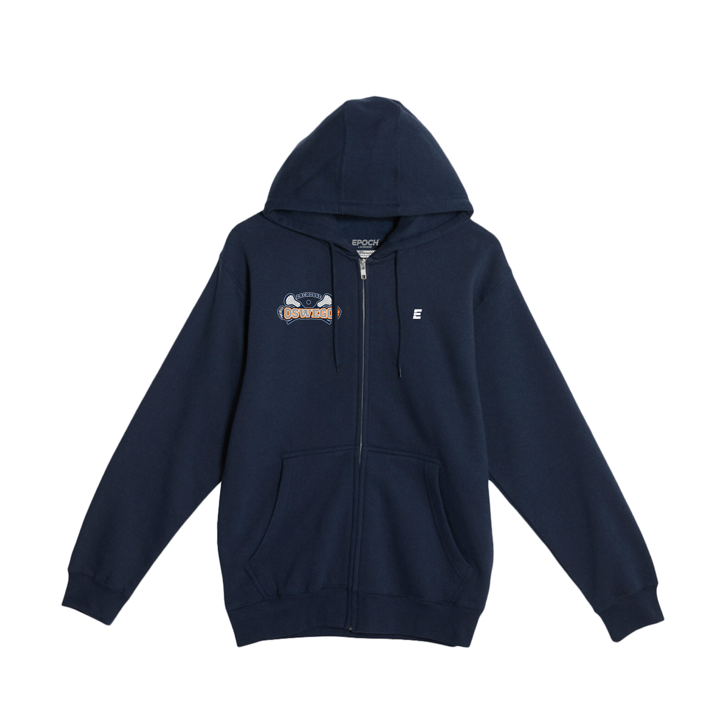 Oswego Lax - Unisex Hooded Zip Sweatshirt Navy