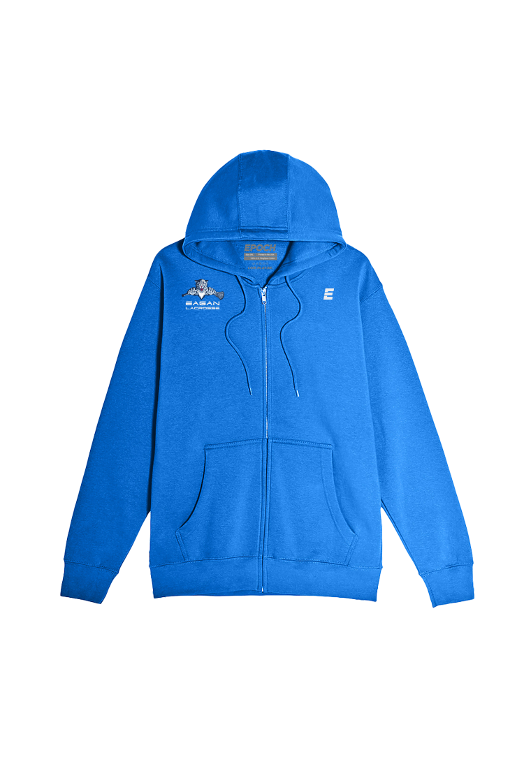 Unisex Hooded Zip Sweatshirt Royal Blue