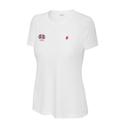 FLA Crabs - Ladies' Performance SS Tee White