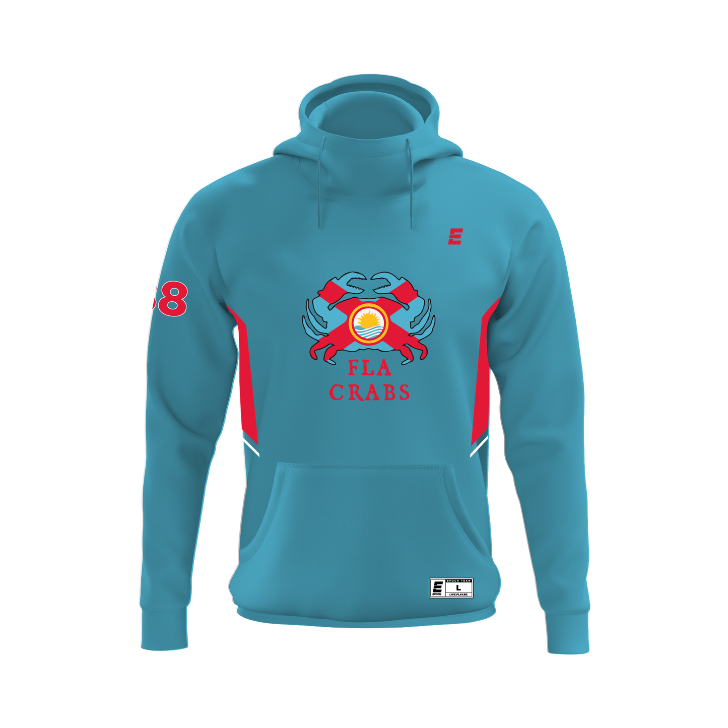 FLA Crabs - CUSTOM Scuba Hoodie Light Blue