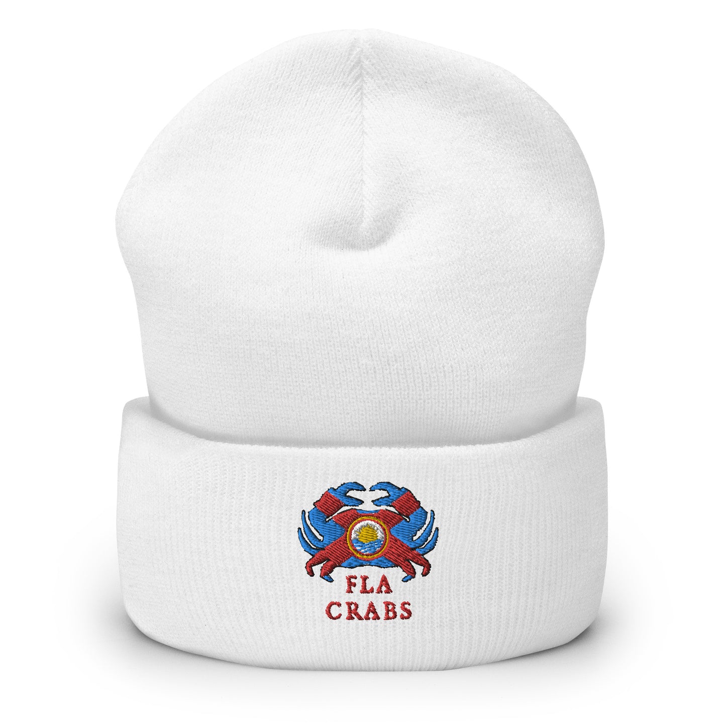 FLA Crabs - Cuffed Beanie White